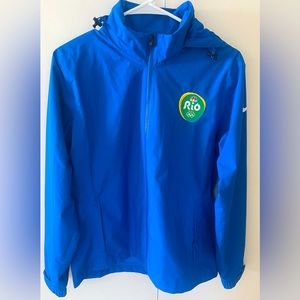 Nike Golf Rio Olympics 2016 windbreaker blue jacket full zip & hoodie women’s M.